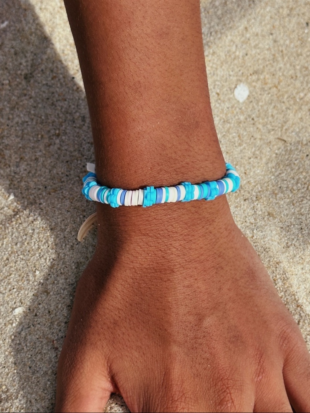 Blue & White Beaded Bracelet